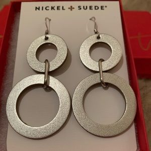 Nickel & Suede Silver Satin Sloanes